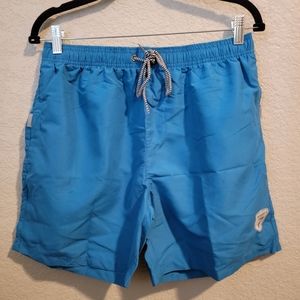 NWOT Anqier Peacock Blue Men Swim Trunks